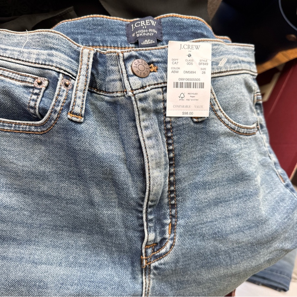 J. Crew Women's High Rise Jeans in Blue